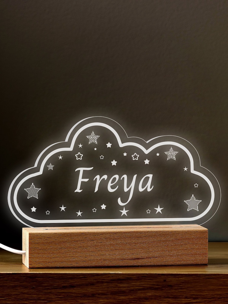 Personalised Cloud Shape & Stars in Night Light by Loveabode - Image 2 of 4