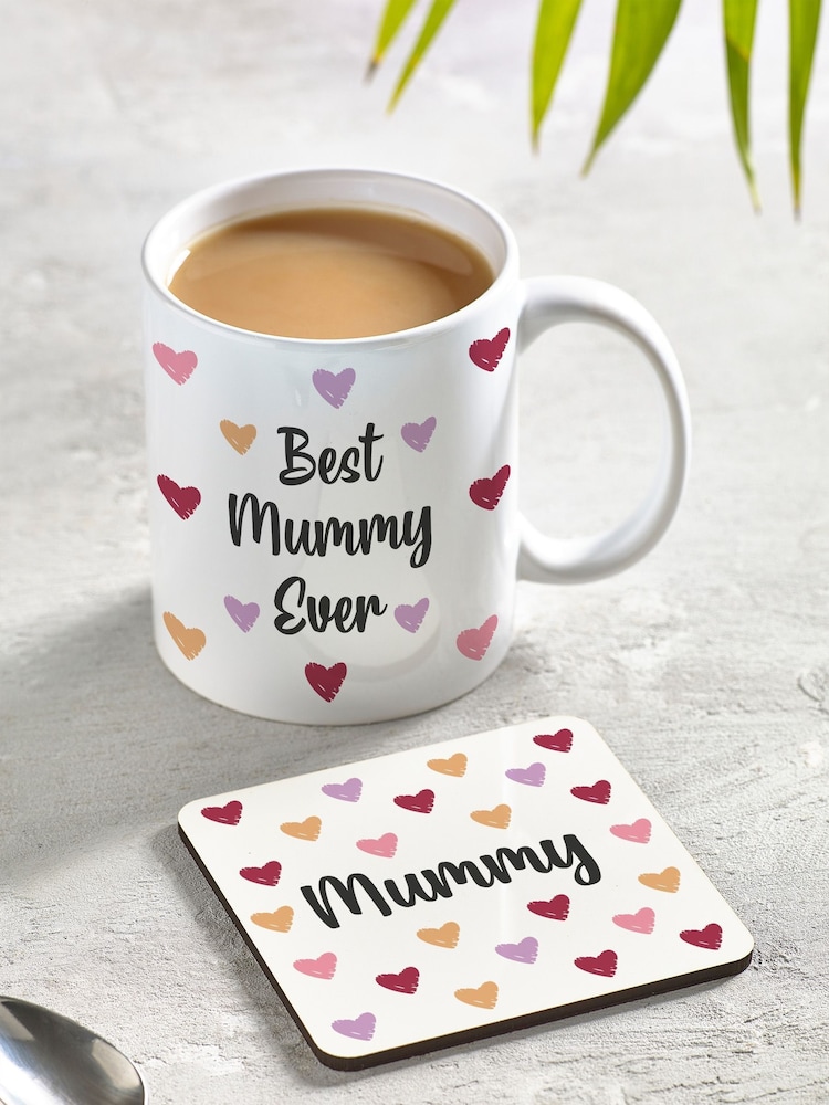 Loveabode Personalised Heart Mug & Coaster Set - Image 1 of 4
