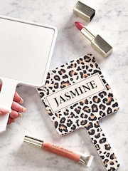 Loveabode Personalised Leopard Print White Hand Mirror - Image 2 of 4