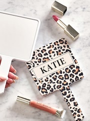Loveabode Personalised Leopard Print White Hand Mirror - Image 3 of 4
