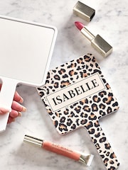 Loveabode Personalised Leopard Print White Hand Mirror - Image 4 of 4