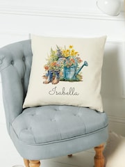 Personalised Flowered Cushion by Loveabode - Image 3 of 4