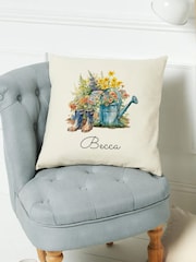 Personalised Flowered Cushion by Loveabode - Image 4 of 4