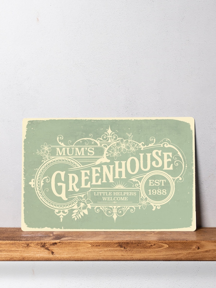 Personalised Greenhouse Metal Sign by Loveabode - Image 1 of 4