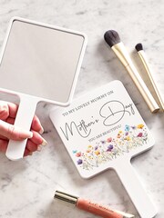 Loveabode Natural Personalised Mothers Day Flower Hand Mirror - Image 3 of 4