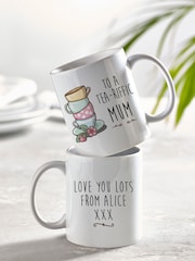 Loveabode Natural Personalised Tea-Riffic Mug & Coaster Set - Image 2 of 4