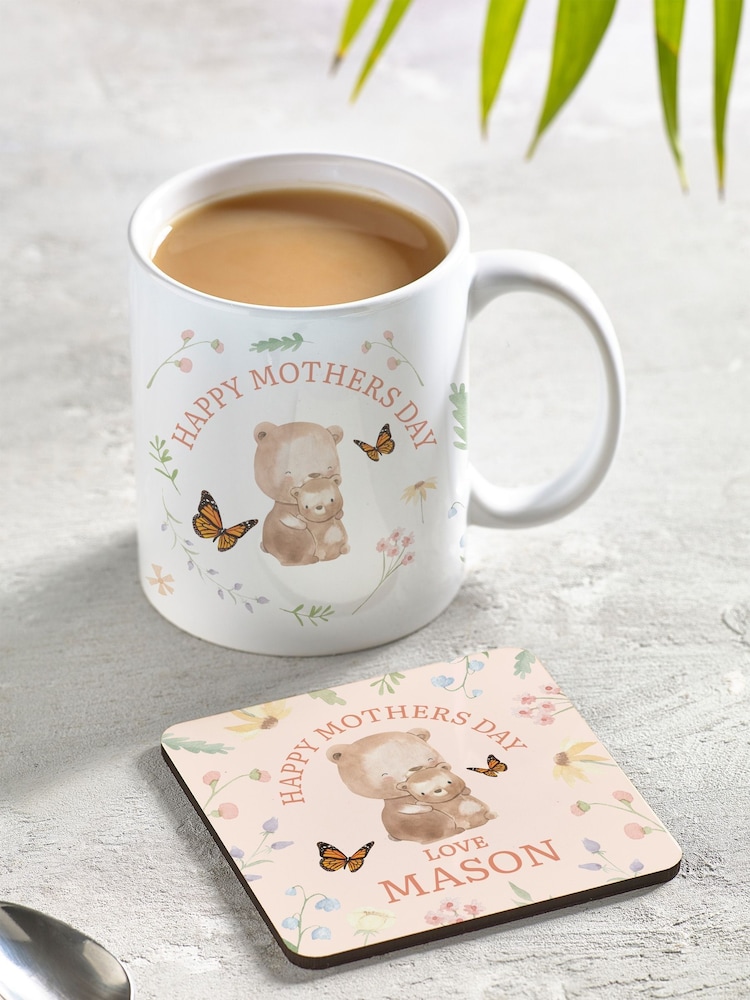 Loveabode Natural Personalised Happy Mother's Day Mug & Coaster Set - Image 1 of 4