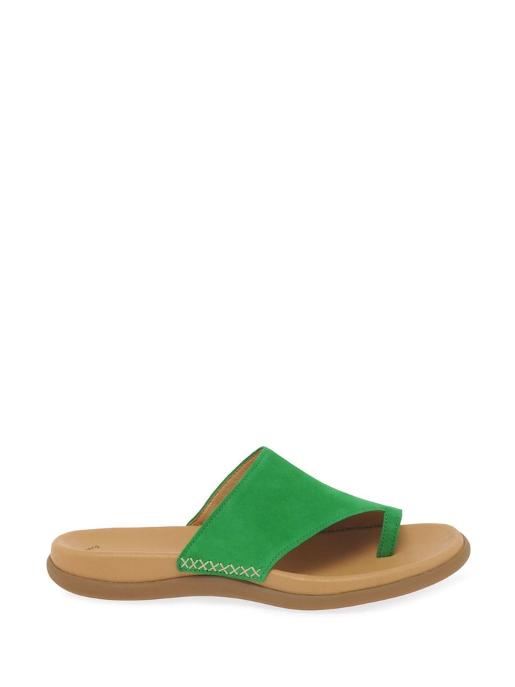 Gabor Green Lanzarote Suede Basic Sandal - Image 1 of 5