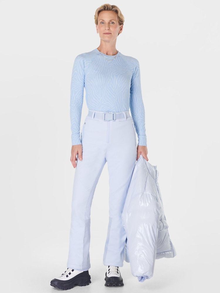 Sweaty Betty Blue Power High Waist Sculpting Salopettes Snowsuit - Image 2 of 9