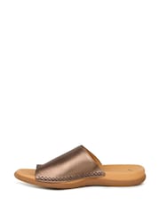 Gabor Silver Lanzarote Leather Basic Mules - Image 2 of 5