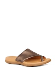 Gabor Silver Lanzarote Leather Basic Mules - Image 3 of 5