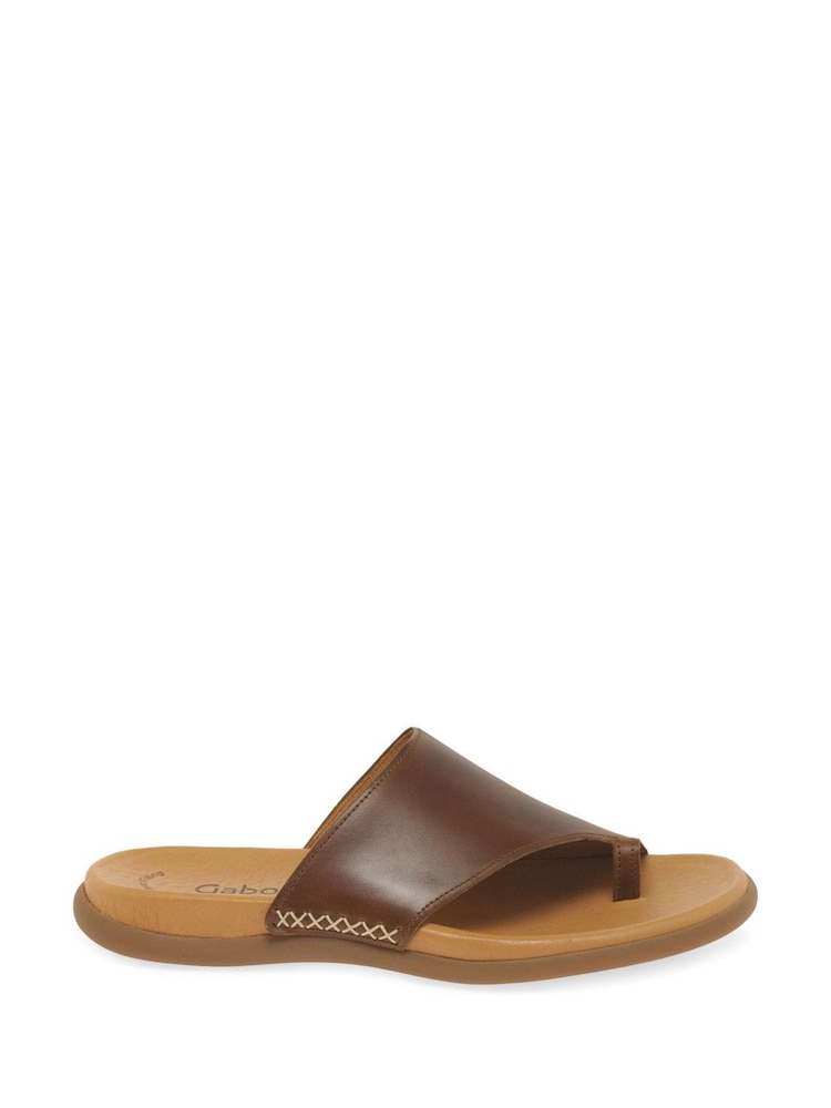 Gabor Lanzarote Leather Basic Brown Mules - Image 1 of 5 Gabor Lanzarote Leather Basic Brown Mules - Image 1 of 5