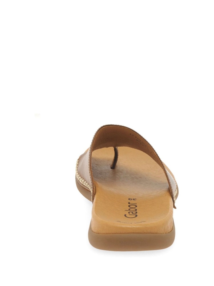 Gabor Lanzarote Leather Basic Brown Mules - Image 5 of 5 Gabor Lanzarote Leather Basic Brown Mules - Image 5 of 5