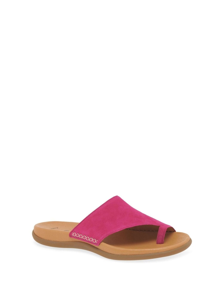 Gabor Pink Lanzarote Suede Basic Mules - Image 2 of 5