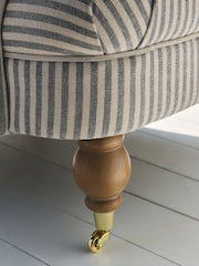 Chenille Stripe Blue Lilly Accent Chair - Image 3 of 11