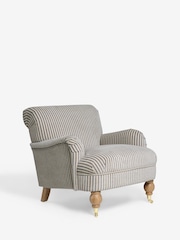 Chenille Stripe Blue Lilly Accent Chair - Image 7 of 11