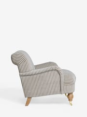 Chenille Stripe Blue Lilly Accent Chair - Image 9 of 11