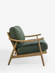 Relaxed Chenille Forest Green Hampton 2 Seater Sofa - Image 5 of 7