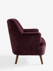 Oslo Faux Fur Burgundy Brown Carter Accent Chair - Image 3 of 7