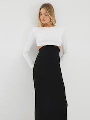 River Island Long Sleeve Cut-Out Midi Dress - Изображение 3 из 4