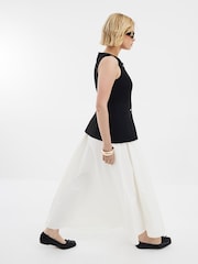 River Island Black Hybrid Waistcoat Midi Dress - Image 3 of 5