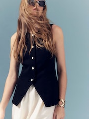 River Island Black Hybrid Waistcoat Midi Dress - Image 5 of 5