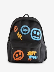 Hype. Kids Smiley Icon Iconic Black Backpack - Image 1 of 1