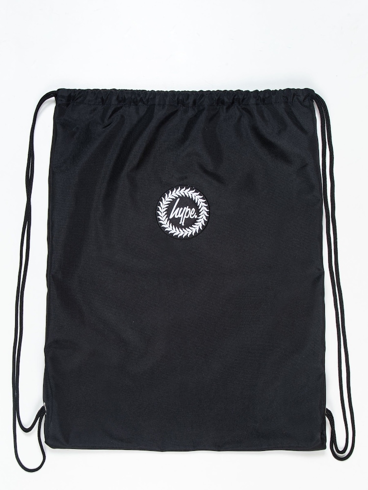 Hype. Crest Drawstring Black Bag - Image 1 of 5