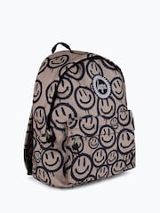 Hype. Unisex Drip Smiley Brown Backpack - Image 3 of 6