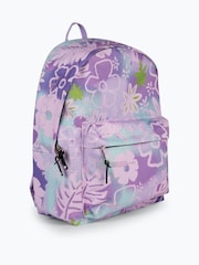 Hype. Kids Purple Floral Print Doodle Iconic Backpack - Image 3 of 5