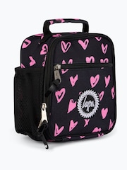 Hype. Unisex Scribble Hearts Black Lunch Bag - Image 3 of 6