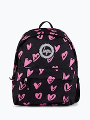 Hype. Unisex Scribble Hearts Black Backpack - Image 1 of 6