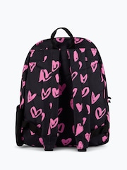 Hype. Unisex Scribble Hearts Black Backpack - Image 2 of 6