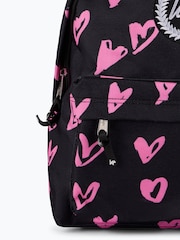 Hype. Unisex Scribble Hearts Black Backpack - Image 5 of 6