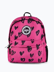 Hype. Unisex Pink Glitter Scribble Hearts Backpack - Bild 1 von 5