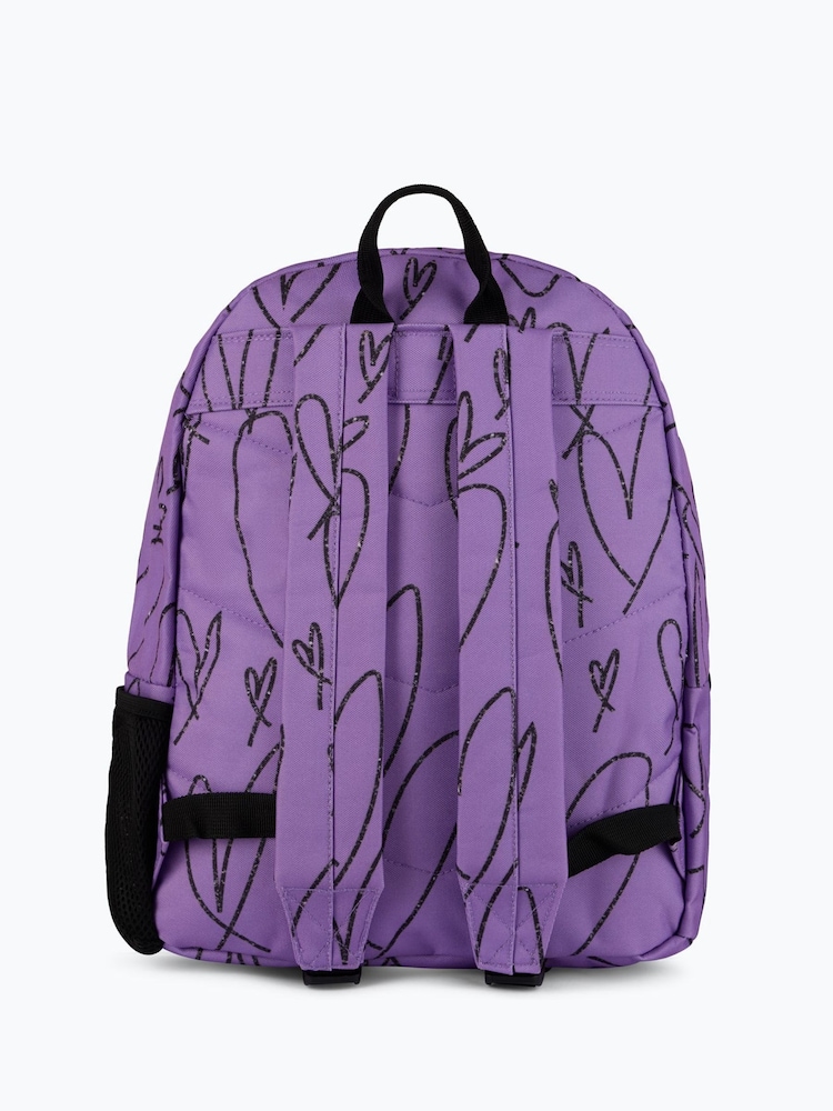 Hype. Unisex Purple Scribble Hearts Backpack - Bild 2 von 5