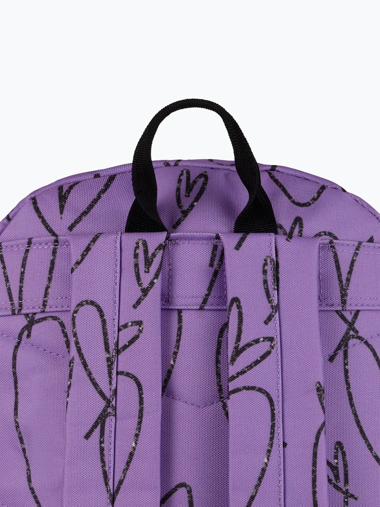 Hype. Unisex Purple Scribble Hearts Backpack - Bild 5 von 5