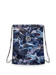 Hype. Kids Blue Mech Sharks Drawstring Bag - Imagen 1 de 4