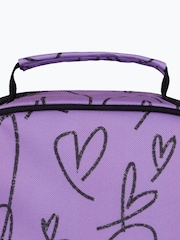 Hype. Unisex Purple Scribble Hearts Lunch Bag - Image 2 of 5