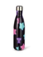 Hype Unisex Multi Star Glow Thermal Black Water Bottle - Image 3 of 5