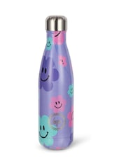 Hype Unisex Purple Happy Flowers Thermal Water Bottle - Slika 1 iz 4