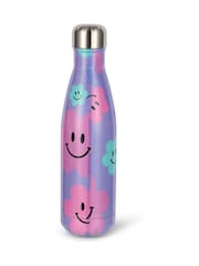 Hype Unisex Purple Happy Flowers Thermal Water Bottle - Slika 2 iz 4