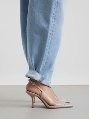 River Island Beige Embellished Perspex Court Shoes - Image 5 of 5