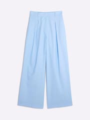 River Island Blue Linen Wide Leg Trousers - Image 5 of 6