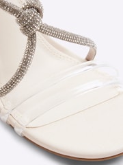 River Island White Embellished Twist Front Heeled Sandals - Image 6 of 6