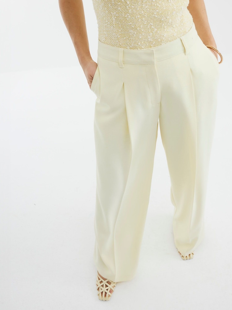 River Island Yellow Wide Leg Trousers - Image 2 of 5