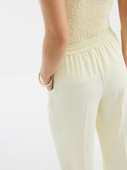 River Island Yellow Wide Leg Trousers - Image 4 of 5