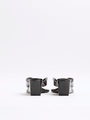 River Island Black Toe Thong Wedge Sandals - Image 3 of 5