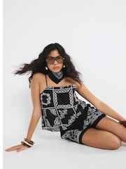 River Island Black Cutwork 100% Cotton Shorts - Image 2 of 4