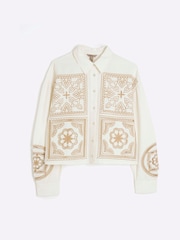 River Island Cream Cutwork Linen Shirt - Image 5 of 6